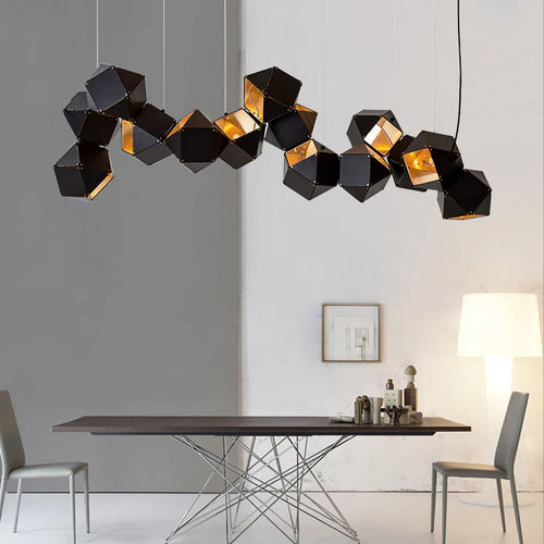 suspension design en fer et pierre pour intérieur moderne - vue 2 sur 5
