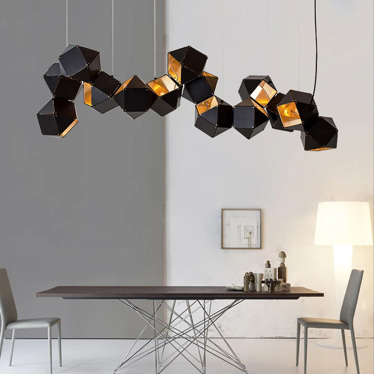 suspension design en fer et pierre pour intérieur moderne - vue 2 sur 5