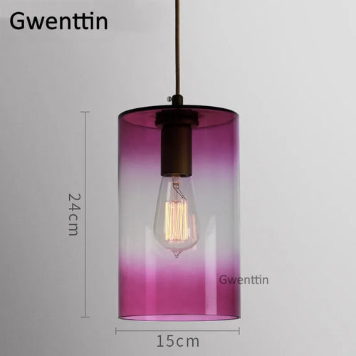 suspension moderne en verre teinté pour décoration intérieure - vue 15 sur 22