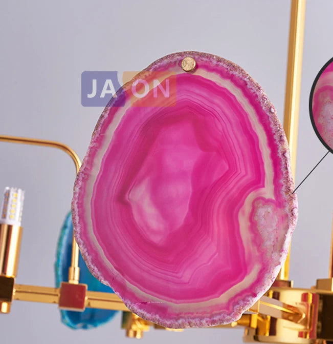 suspension design ronde en agate de fer moderne - vue 5 sur 11