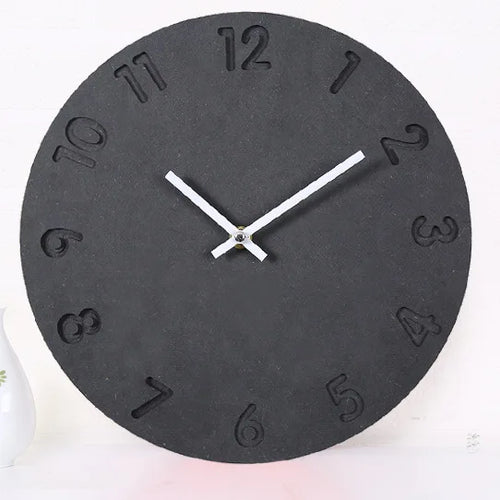 horloge murale numérique en bois design moderne décoration intérieure silencieuse - vue 9 sur 9