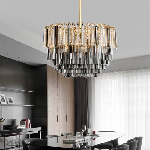 lustre en verre cristal design post-moderne pour décoration intérieure - vue 2 sur 6
