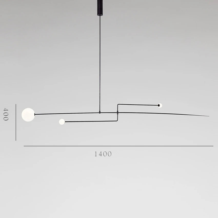 lustre à led géométrique en fer design moderne suspendu - vue 9 sur 10