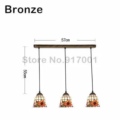 3 Heads Colorful Glass LED Pendant Lamps Light,Bedroom Suspension Hanging Ceiling Lamp - vue 16 sur 30
