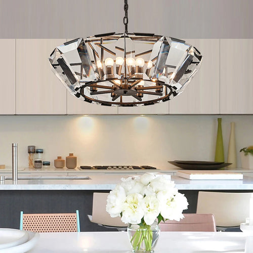 suspension en cristal fer nordique pour intérieur moderne - vue 3 sur 6