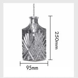 suspension led rétro vintage avec abat-jour en verre sculpté - vue 9 sur 10