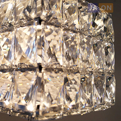 suspension en cristal rétro avec éclairage led élégant - vue 6 sur 6