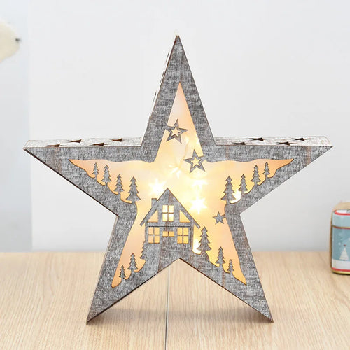 éclairage led vacances arbre noël cerf étoile décoration maison - vue 11 sur 11