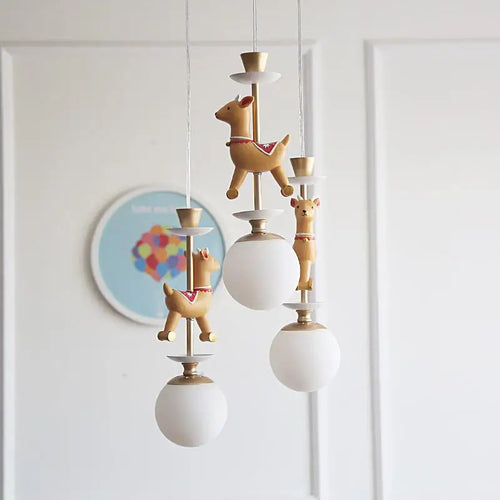 lampe de chevet suspendue en bois moderne pour enfants - vue 12 sur 13