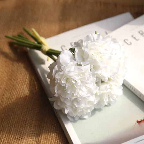 fleurs artificielles hortensias soie pour mariage décoration élégante - vue 10 sur 12
