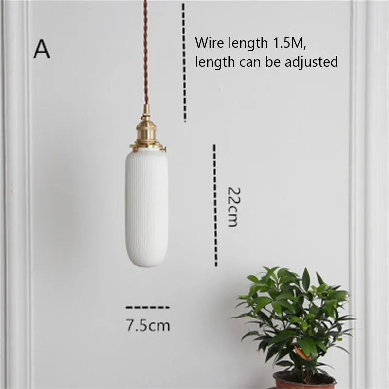 suspension nordique en céramique style industriel rétro pour divers espaces - vue 9 sur 9