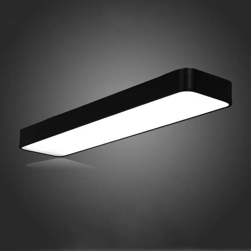 Plafonnier en bois ou noirs/blancs à LEDs carrés aux bords arrondis - vue 3 sur 6