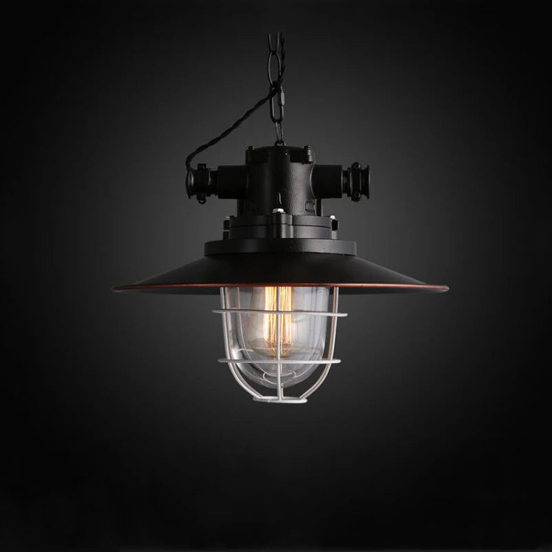 lustre rétro américain pour loft café pub étude - vue 3 sur 7