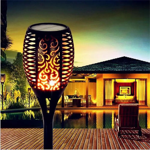 lampe led solaire étanche pour décoration de jardin vacillante - vue 6 sur 6