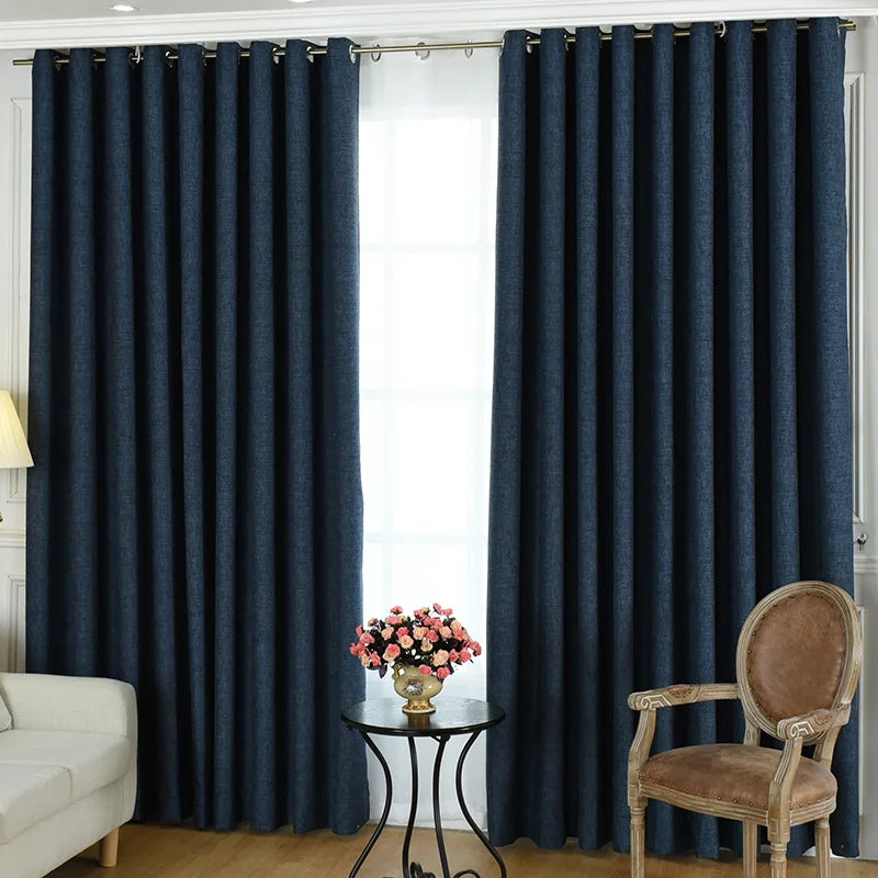 Rideau occultant moderne luxe grande hauteur salon chambre - vue 2 sur 10