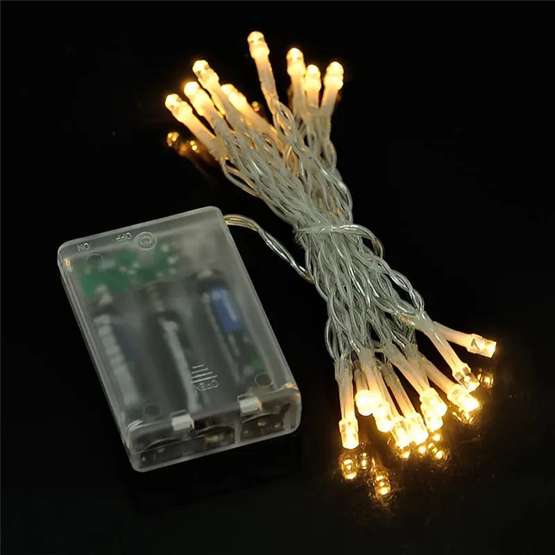 guirlande lumineuse led à piles pour décoration festive et Noël - vue 3 sur 6