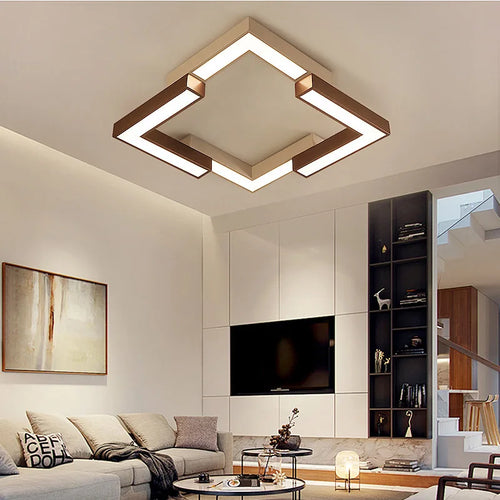 plafonnier led moderne superposition suspension maison - vue 4 sur 10