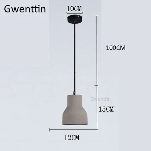 suspension vintage en ciment style nordique industriel pour intérieur - vue 4 sur 7