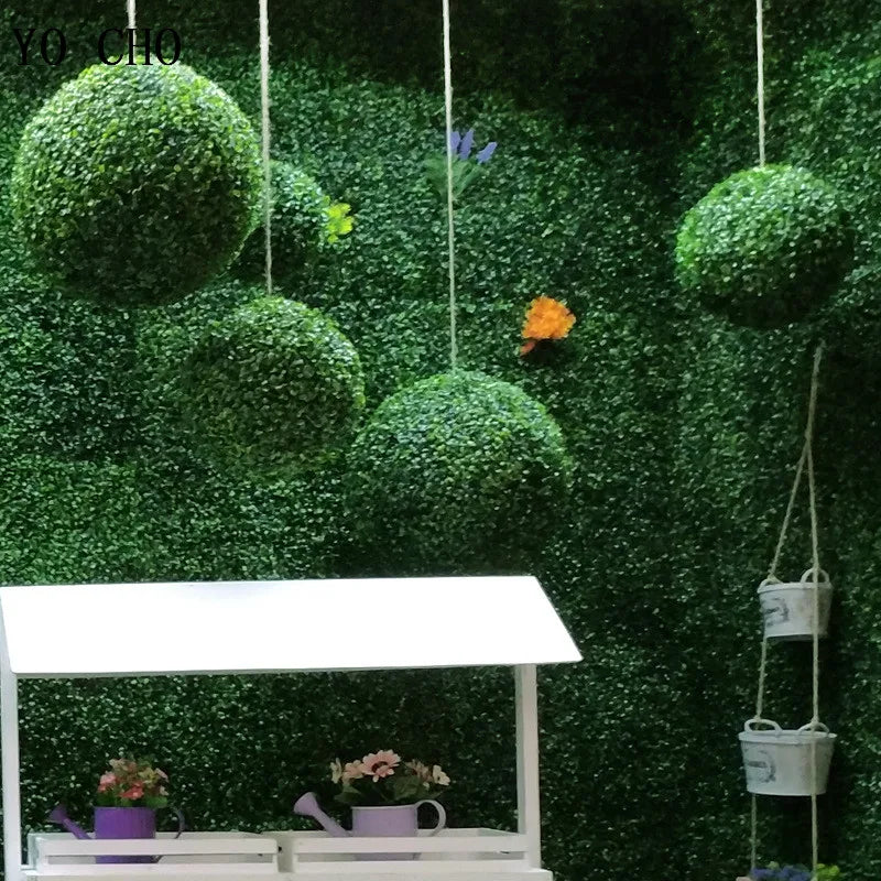 plantes artificielles boule dherbe plastique pour décoration jardin - vue 4 sur 10