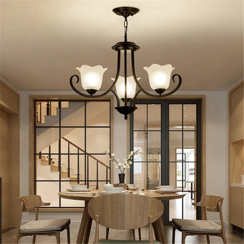 lustre suspendu en verre pour éclairage intérieur moderne - vue 4 sur 11
