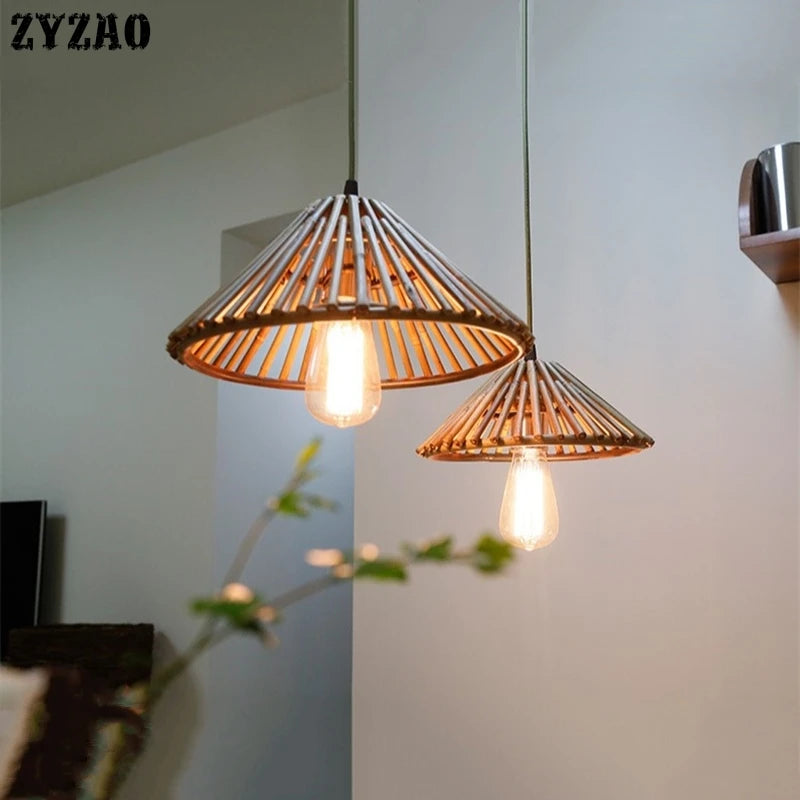 suspension en bambou style japonais pour décoration intérieure - vue 3 sur 10
