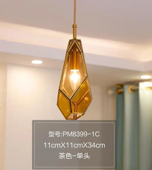 suspension art déco diamant pour éclairage intérieur et extérieur - vue 11 sur 15