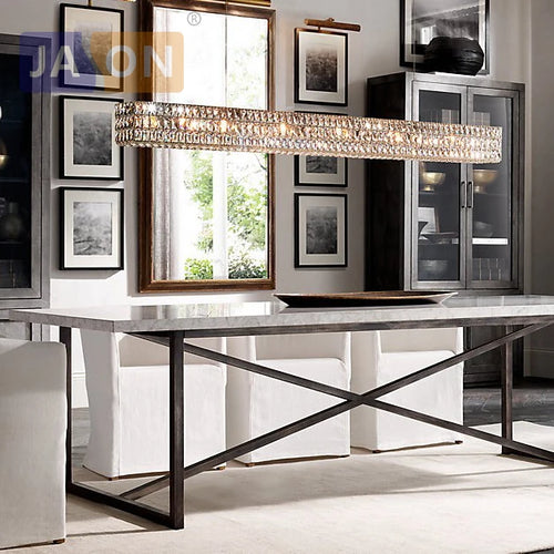 suspension en cristal rétro avec éclairage led élégant - vue 4 sur 6