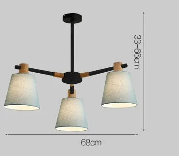 lustre à led design nordique pour éclairage suspendu moderne