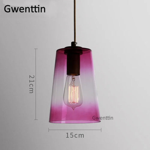 suspension moderne en verre teinté pour décoration intérieure - vue 19 sur 22