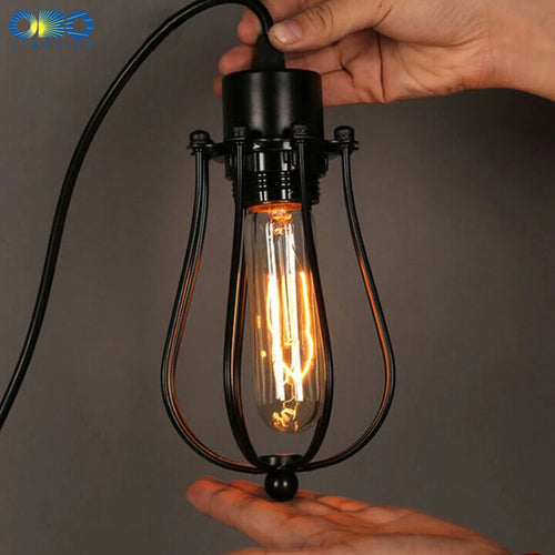 suspension vintage en métal noir pour éclairage intérieur - vue 5 sur 6
