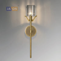 applique murale rétro en cuivre avec cristal classique
