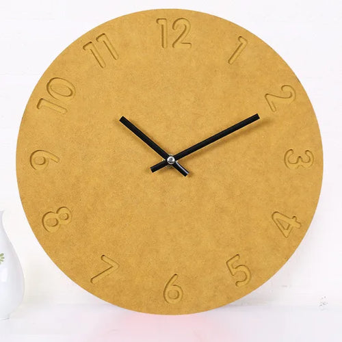 horloge murale numérique en bois design moderne décoration intérieure silencieuse - vue 8 sur 9