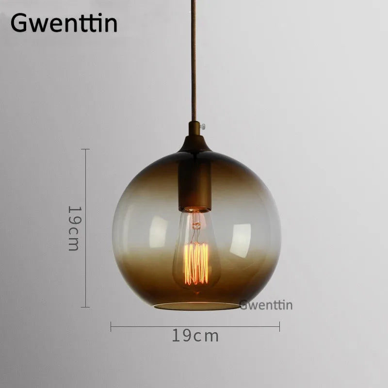 suspension moderne en verre teinté pour décoration intérieure - vue 21 sur 22