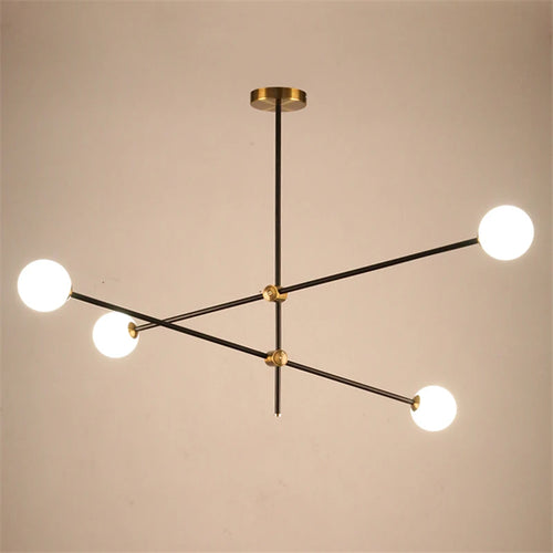 suspension magic beans design simple en verre et molécules - vue 7 sur 6