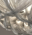 Plafonnier luxueux en aluminium avec pampilles et ampoule LED
