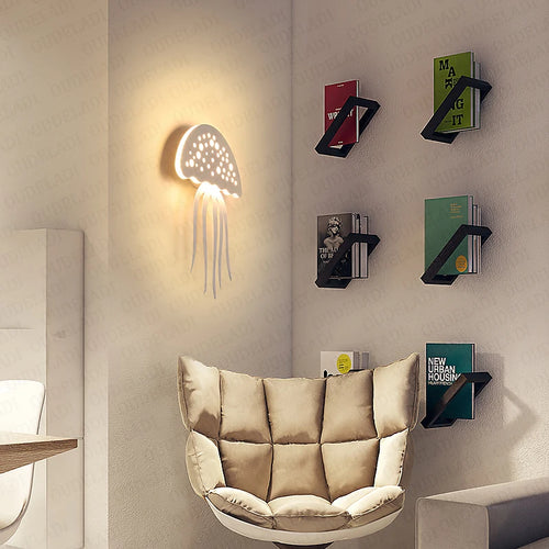 applique murale led moderne méduse enfants - vue 3 sur 6