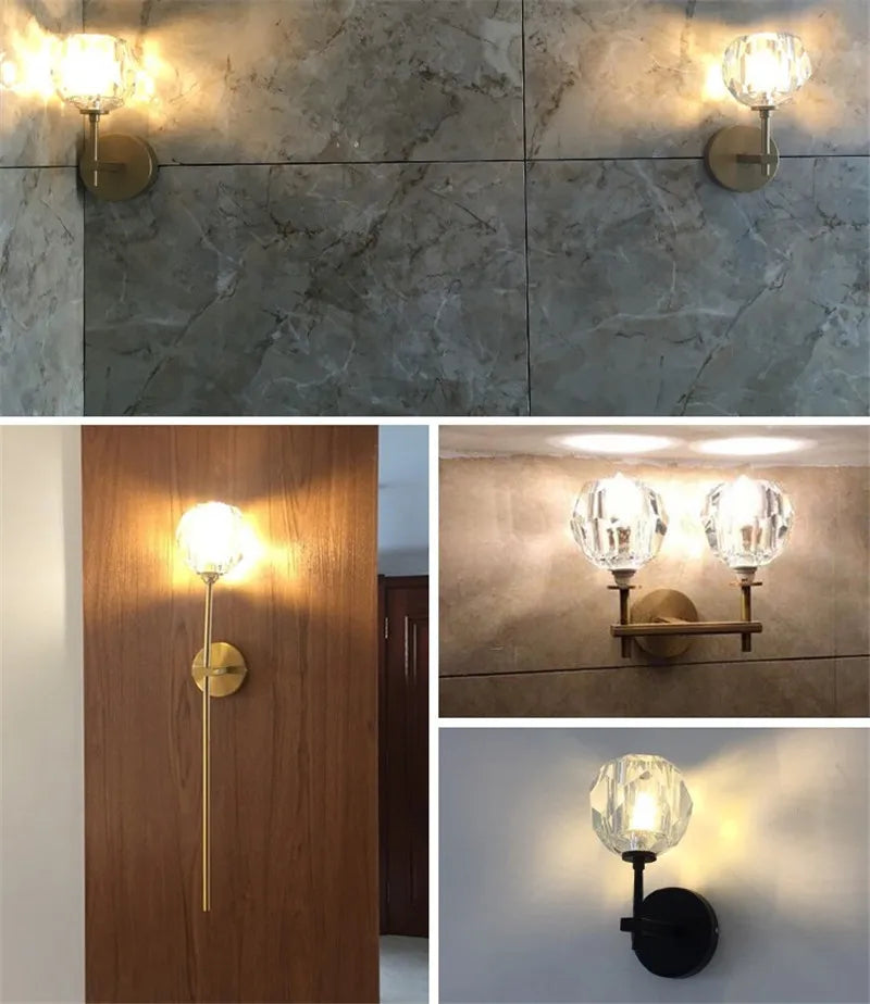 applique murale moderne en verre pour décoration romantique - vue 4 sur 12