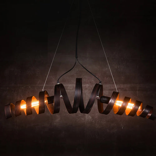 suspension vintage moderne en fer forgé pour intérieur - vue 5 sur 7