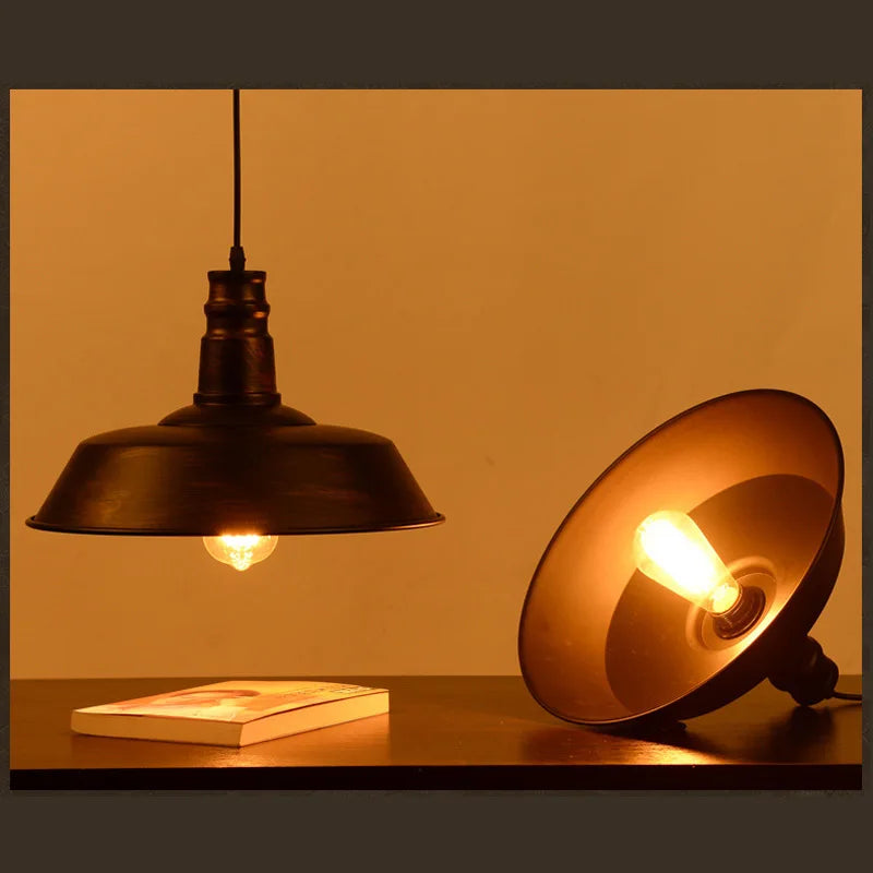 lustre vintage rustique pour bar restaurant café - vue 5 sur 8