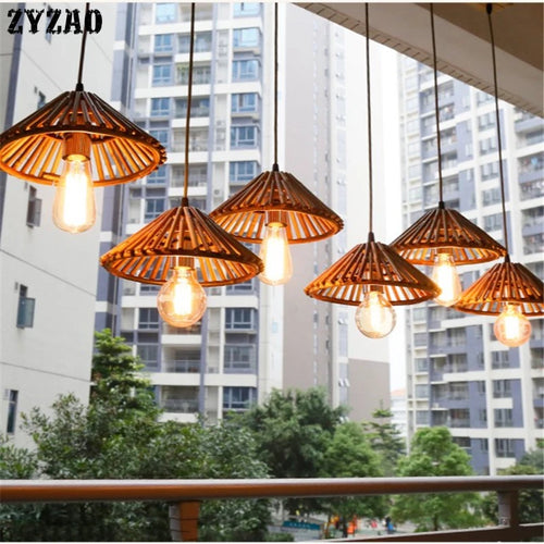 suspension en bambou style japonais pour décoration intérieure - vue 3 sur 10