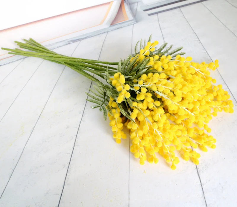 branche d'acacia fleurs artificielles pour décoration intérieure mariage - vue 5 sur 7