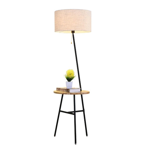 lampadaire en bois massif design moderne pour intérieur élégant - vue 11 sur 12