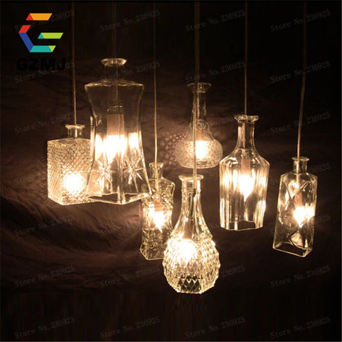 suspension led rétro vintage avec abat-jour en verre sculpté - vue 3 sur 10