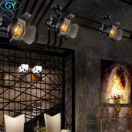 plafonnier rétro loft réglable pour bar restaurant café - vue 7 sur 8