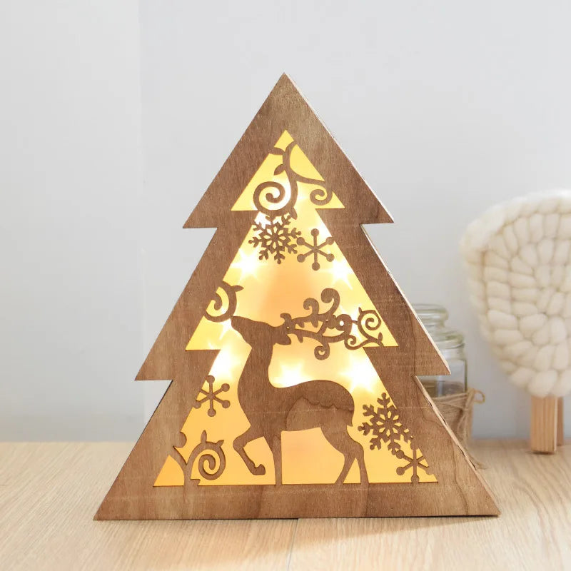 éclairage led vacances arbre noël cerf étoile décoration maison - vue 3 sur 11