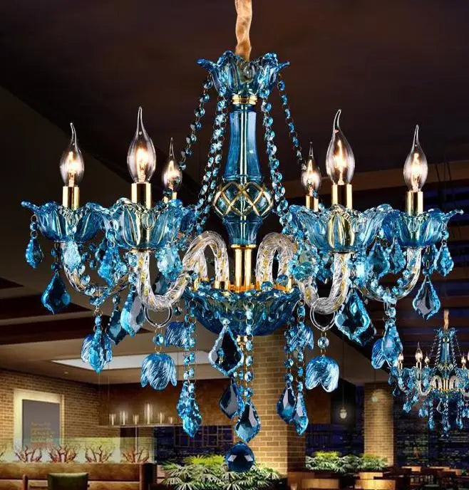 lustre en cristal pour éclairage de restaurant et café - vue 8 sur 8