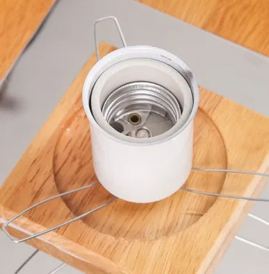 plafonnier en bois japonais style minimaliste pour intérieur - vue 6 sur 6