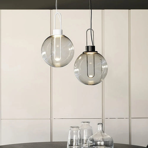 suspension en verre design pour bar et restaurant - vue 9 sur 10
