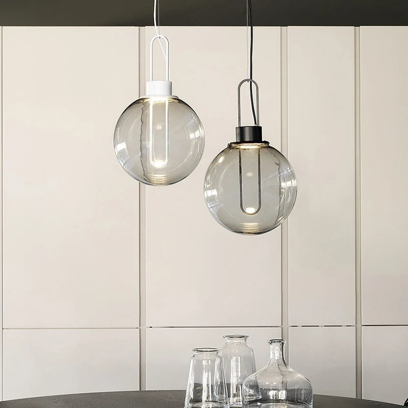 suspension en verre design pour bar et restaurant - vue 9 sur 10