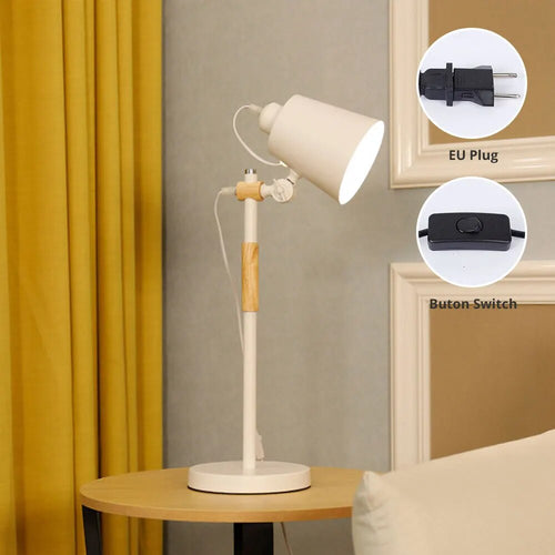 Lampe de bureau en bois métal moderne nordique - vue 9 sur 10